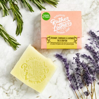Natural Vegan Rosemary, Lemongrass & Lavender Face & Body Soap